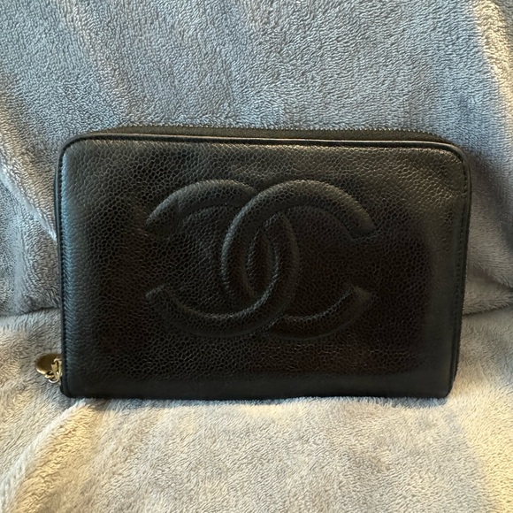 Chanel Black Caviar Leather Organizer Wallet - Picture 1 of 11